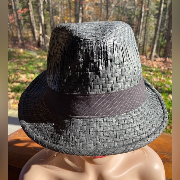 Vintage Black w/ white Chevrons Fedora Tailor Made - Picture 3 of 10